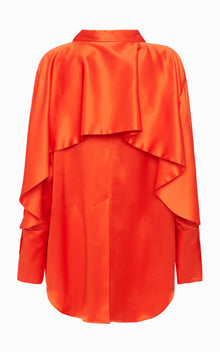 Magma Draped Back Shirt | Lobster Silk