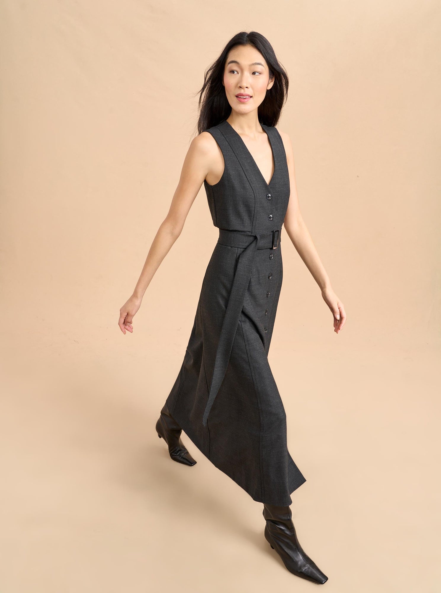 Marceau Dress | Charcoal