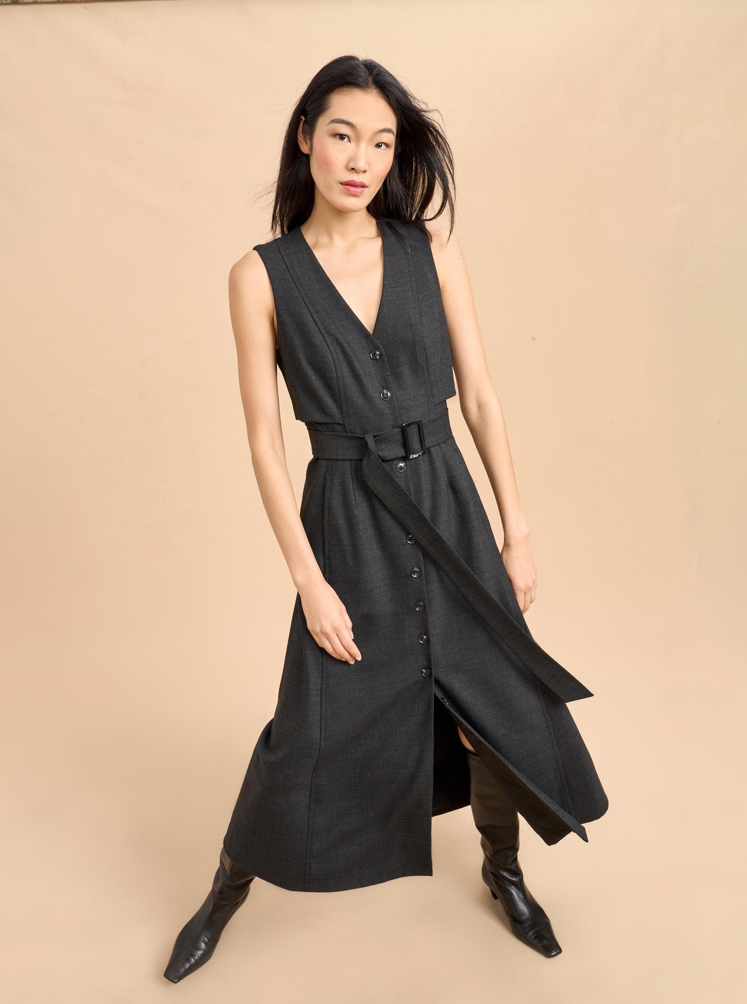 Marceau Dress | Charcoal