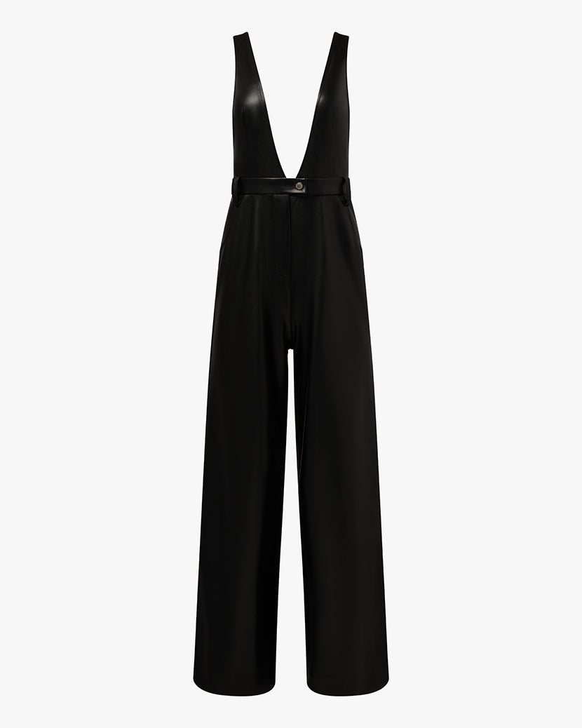 Deep V Flare Overall | Black