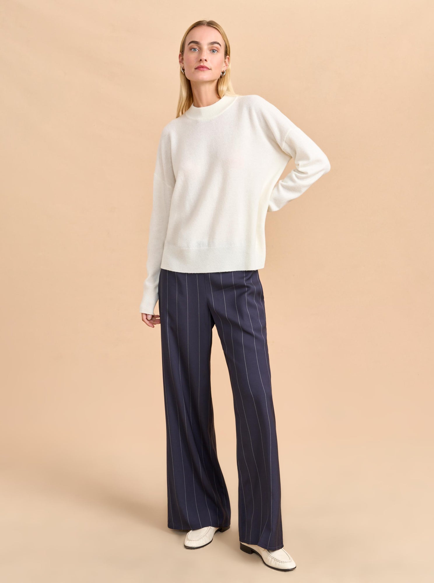 Solid Marin Lite Sweater | Cream