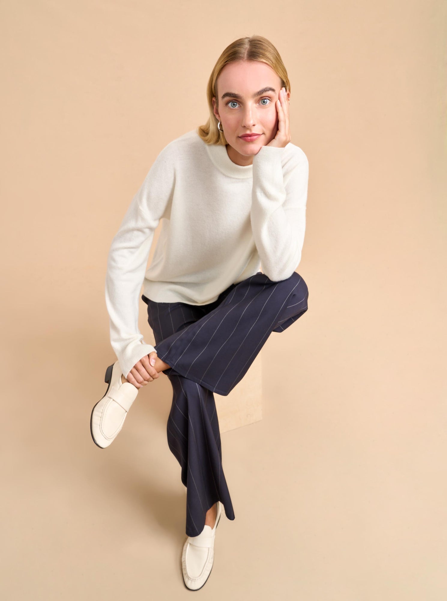 Solid Marin Lite Sweater | Cream