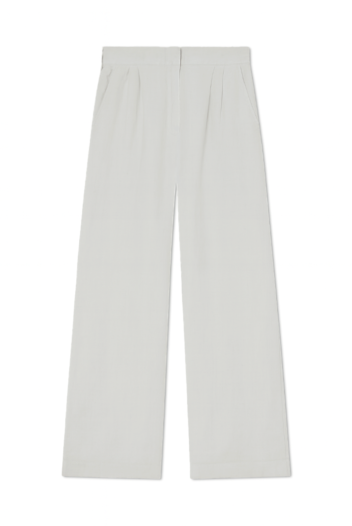 Marina Linen Trouser | White