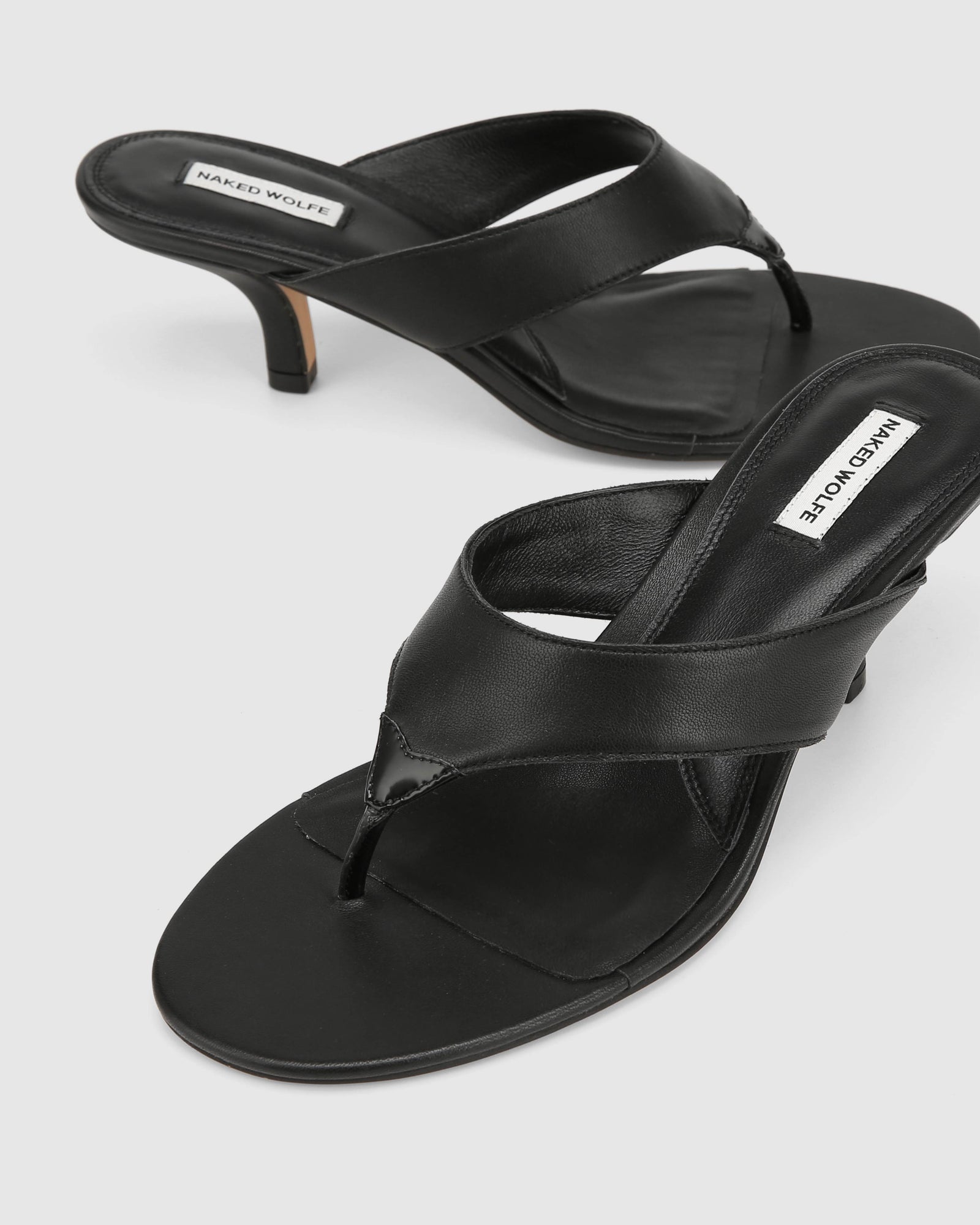 Womens | Marley Leather Heel | Black