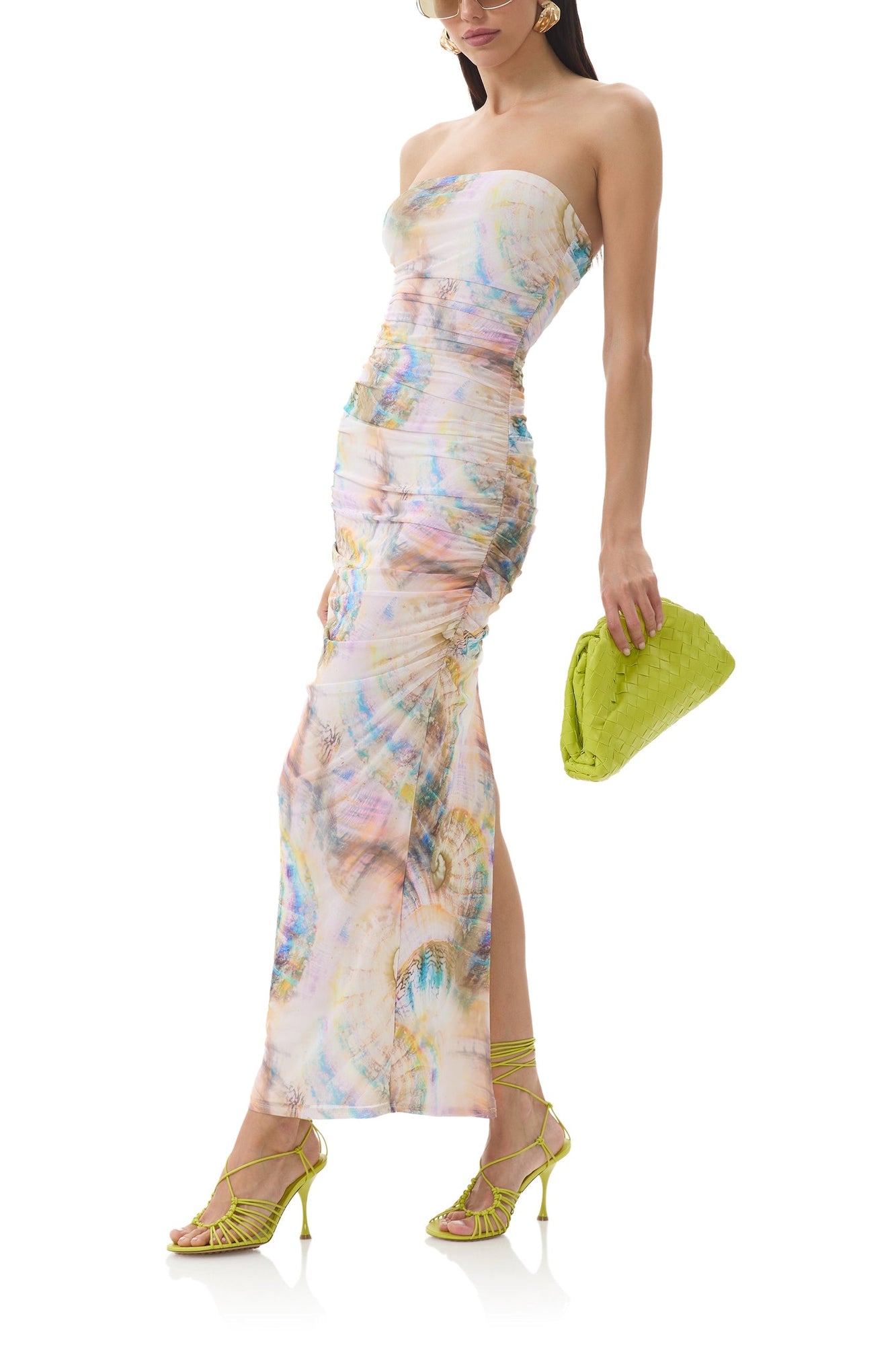 marlo beige multi print wrap dress Marlo Dress