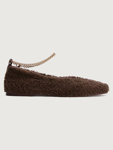 Augusta Teddy Ballet Flat | Chocolate