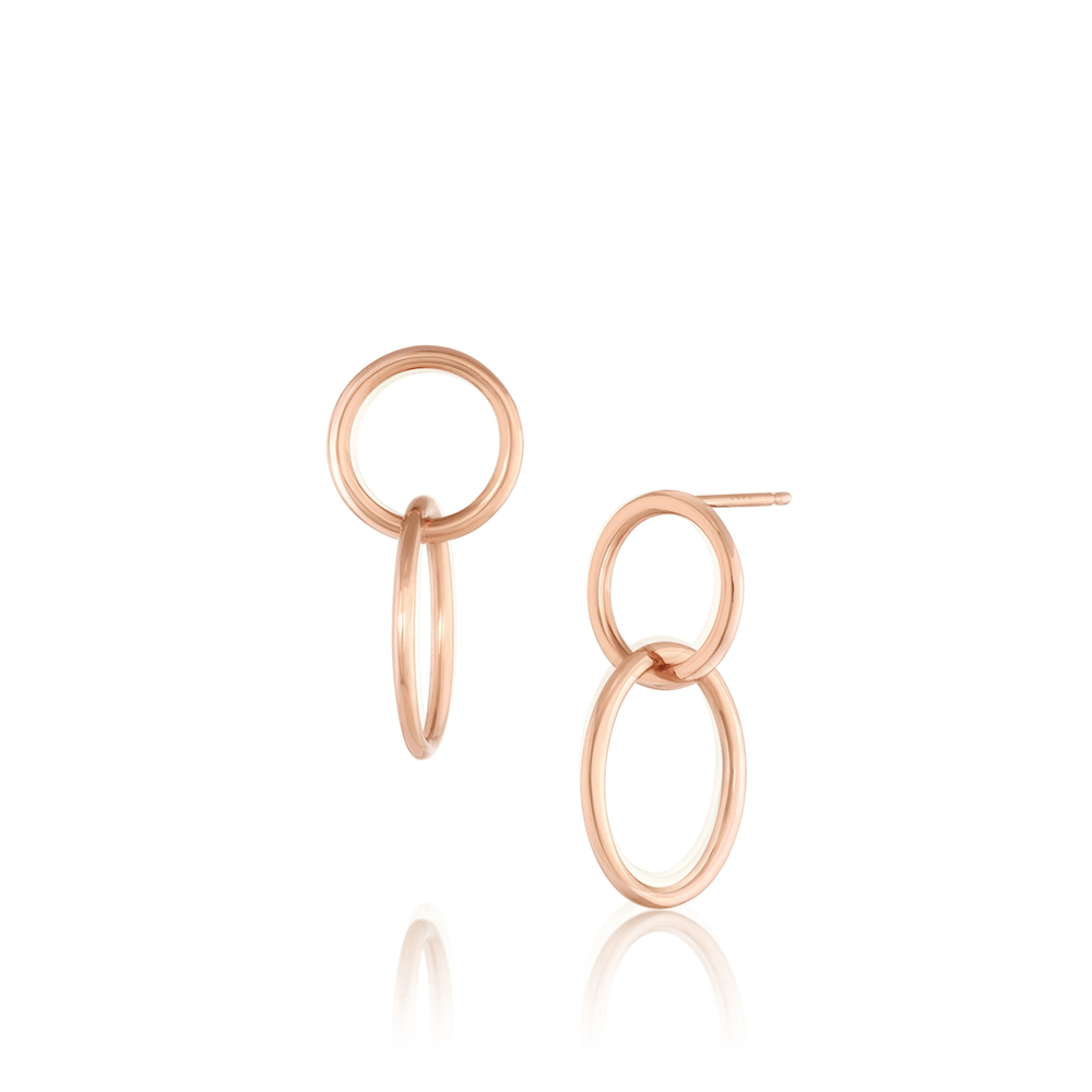 Women | Everyday Oval Sway Hoops | 14k Rose Gold