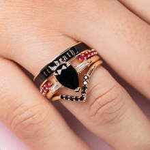 Women | Norah Black Onyx & Diamond Ring | 14k White Gold