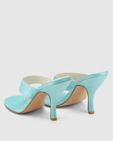 Womens | Martine Satin Heel | Sky Blue