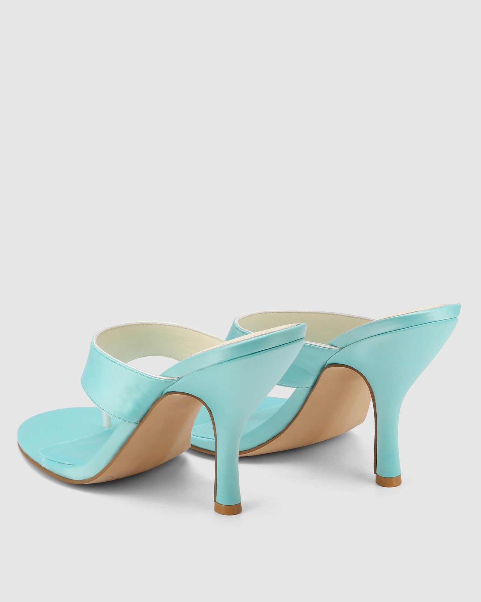 Womens | Martine Satin Heel | Sky Blue
