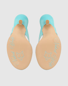 Womens | Martine Satin Heel | Sky Blue