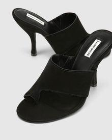 Womens | Maxime Suede Heel | Black