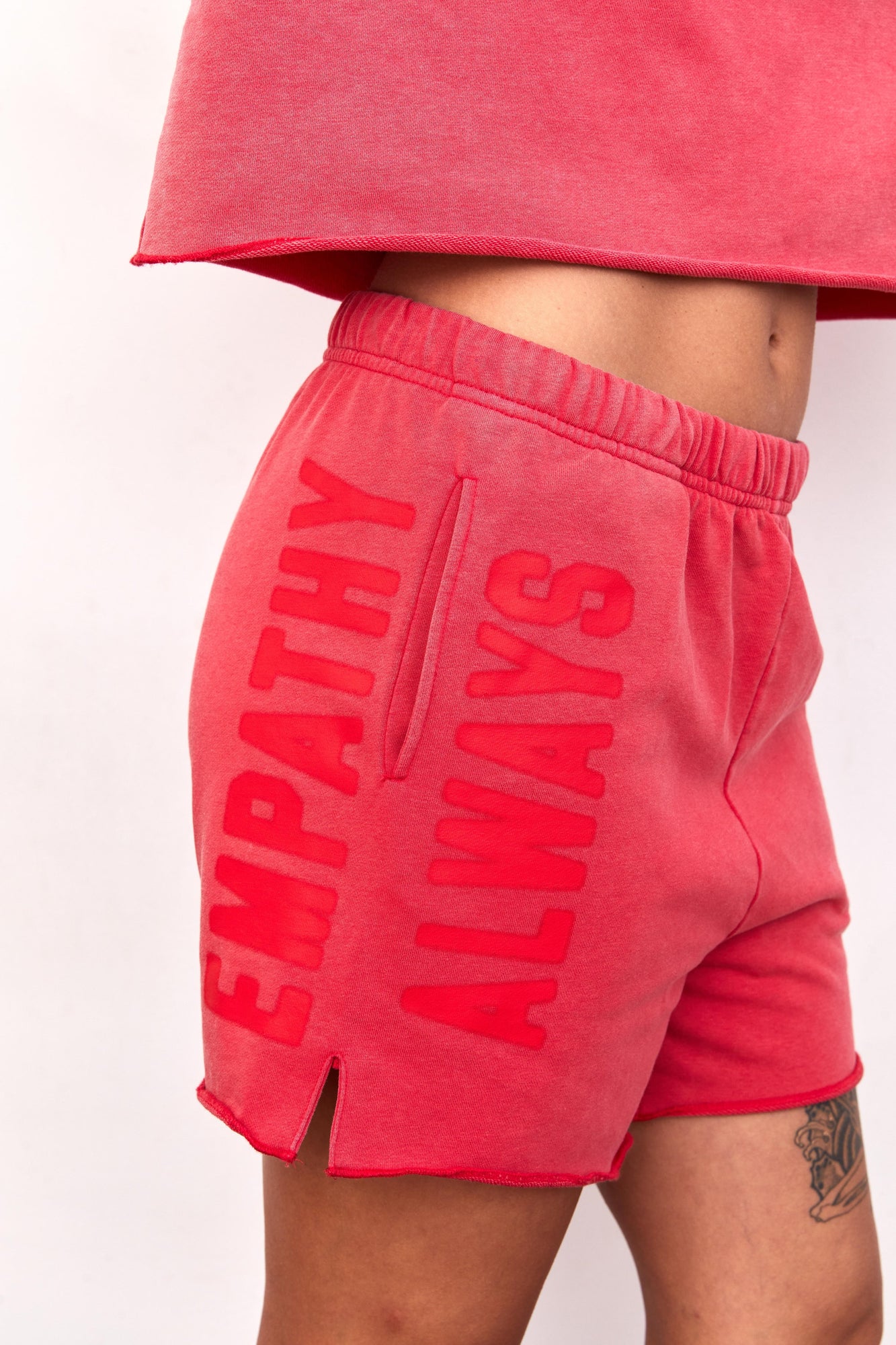 Empathy Always Sweatshorts | Vintage Red