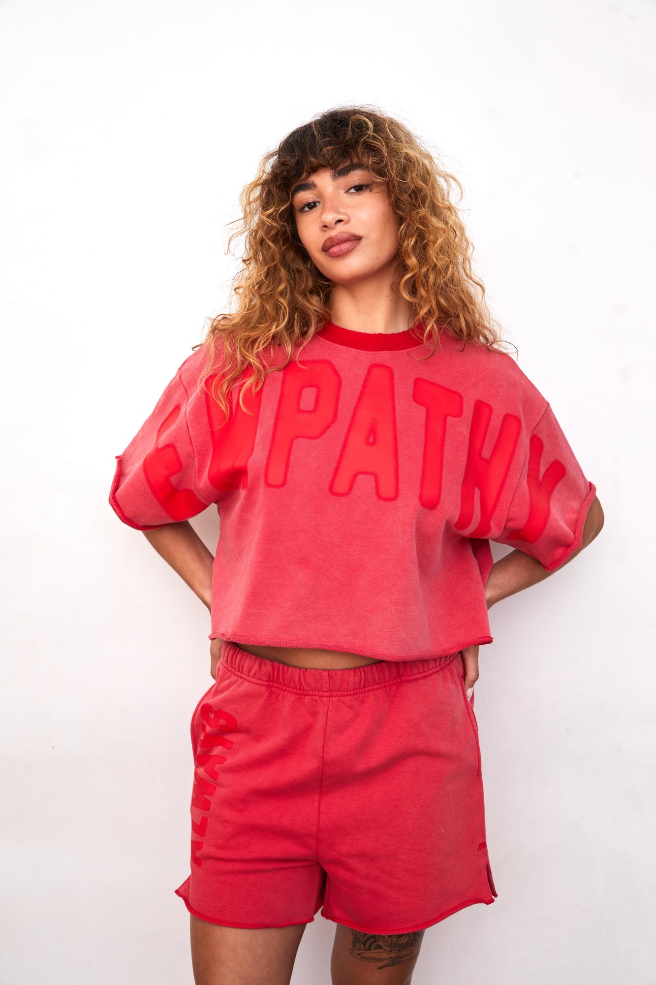 Empathy Always Sweatshorts | Vintage Red