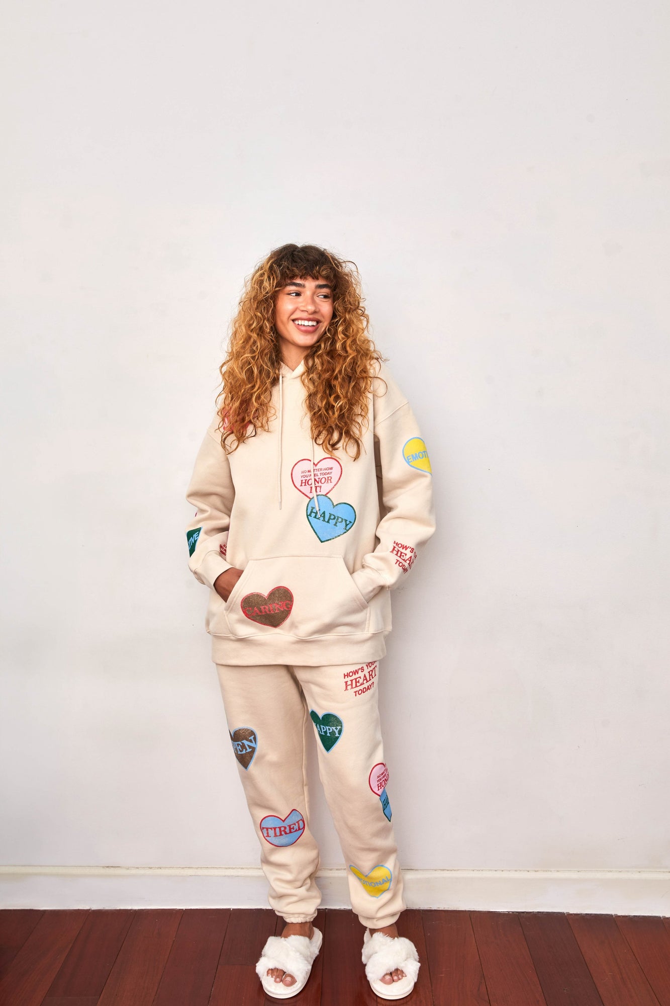 How's Your Heart Today Sweatpants | Cloud Cream