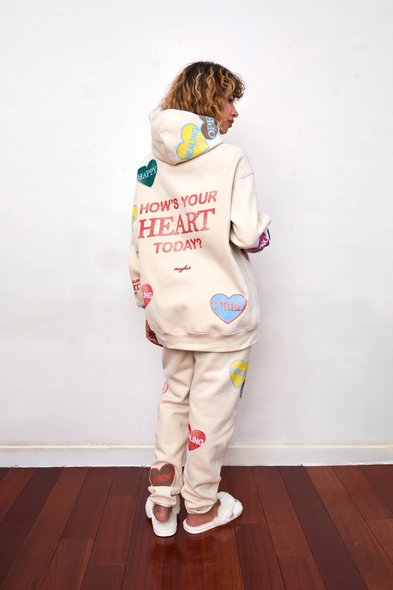 How's Your Heart Today Sweatpants | Cloud Cream