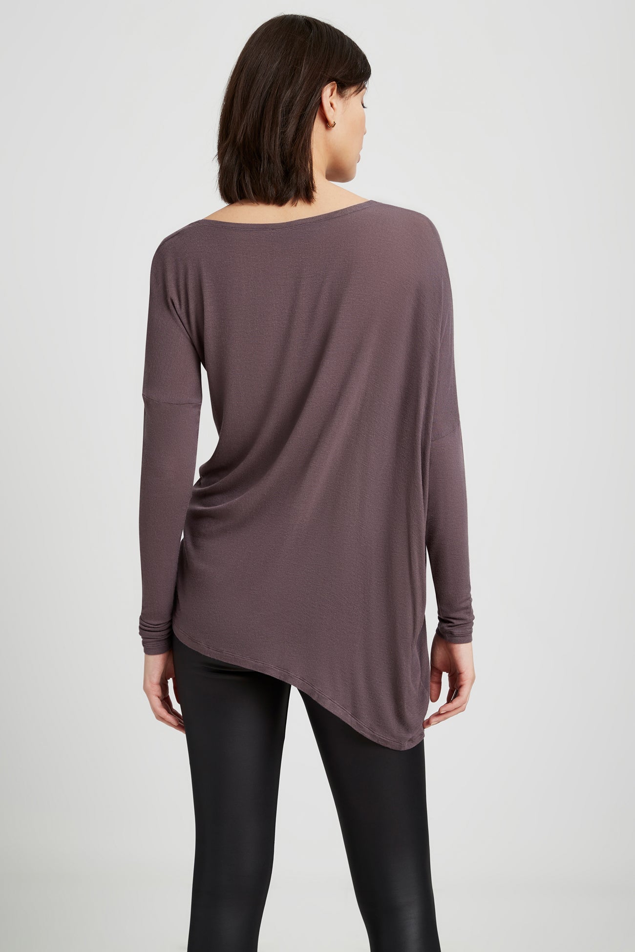 Off Shoulder Drape Tunic | Anthracite