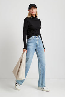 Denver Mock Neck Top | Black