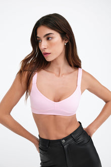 Mesh Back Bralette | Pink