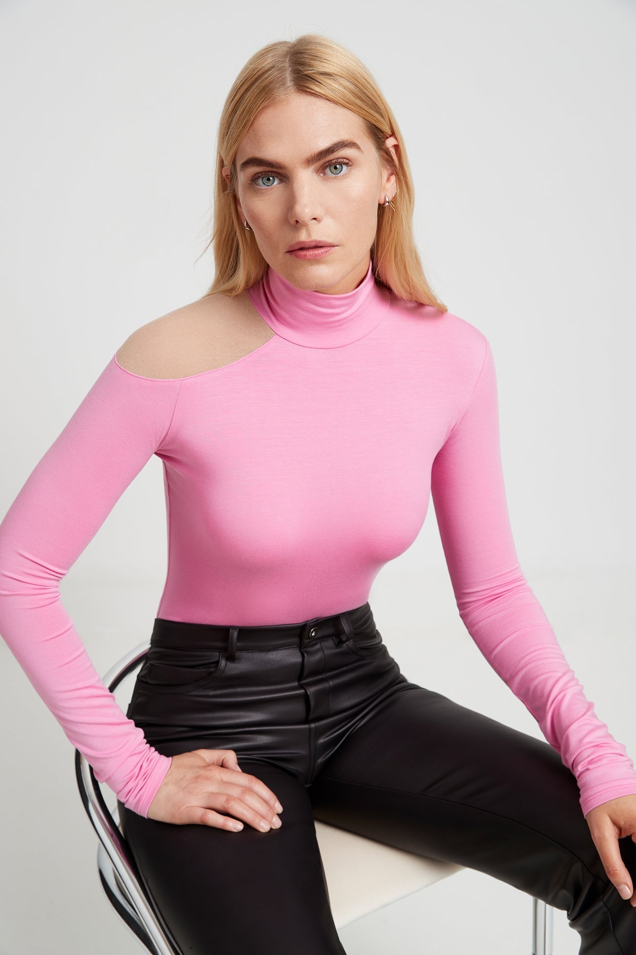 Aubrey Top | Orchid Pink and Beige