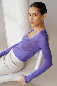 Melody Sheer Top | Violet