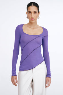 Melody Sheer Top | Violet