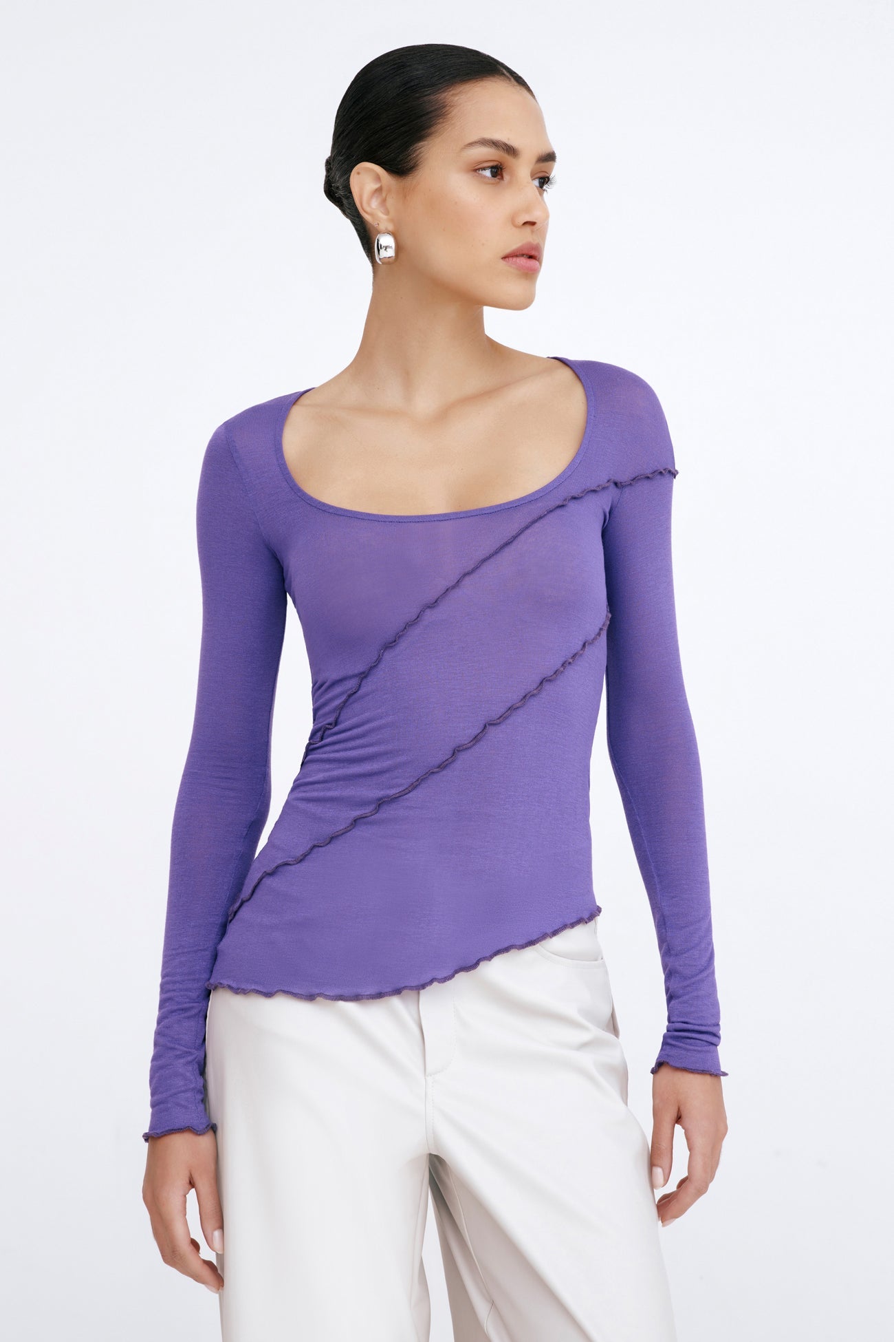 Melody Sheer Top | Violet