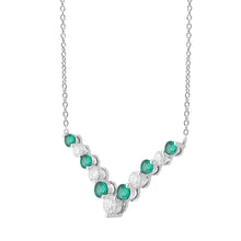Womens | V-Shape Pendant Necklace | 14K White Gold | 1 CTW Round Cut Lab Grown Diamond | G-VS