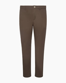 Mens | Flat Front Stretch Chino Pant | Noir Navy/White