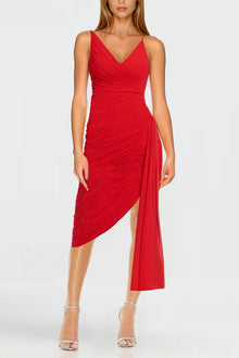 ONE33 SOCIAL | The Adeline Red Spaghetti Strap Cocktail Dress | Red