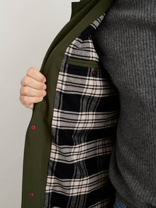 Men | Irving Trench Coat | Water Resistant Nylon Army Olive