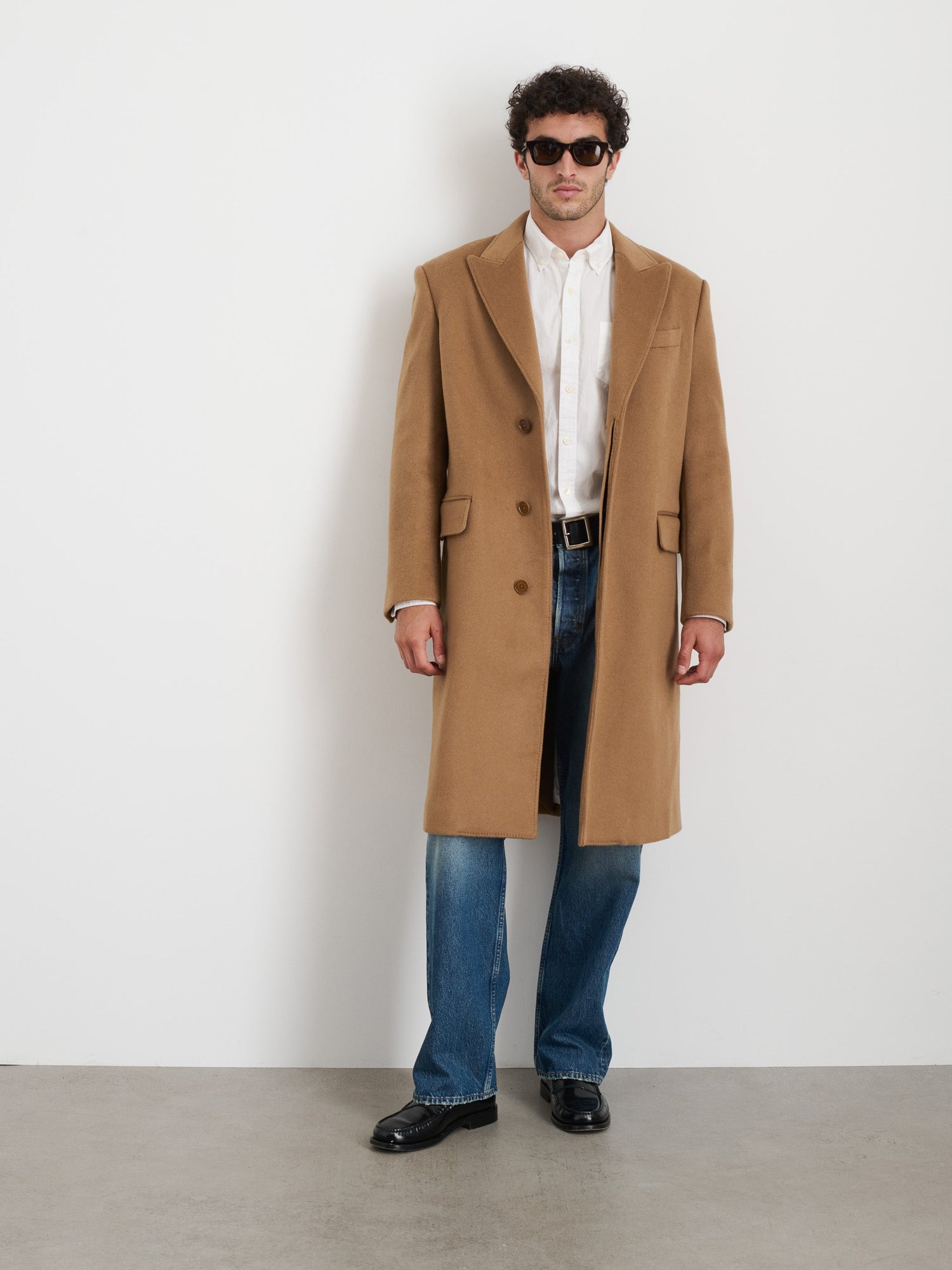 Men | Abram Top Coat | Wool Camel