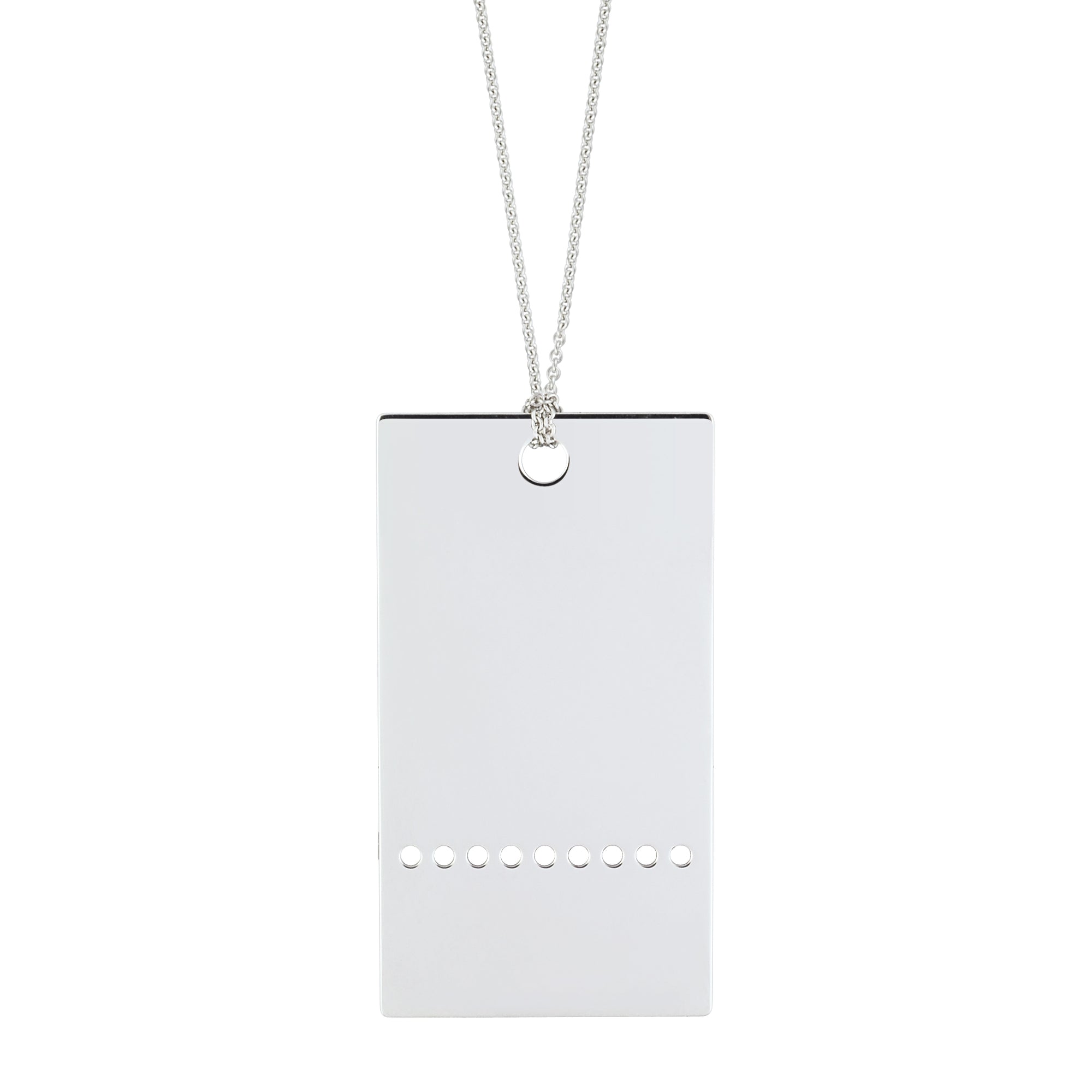Army Plate On Chain | 18K White Gold