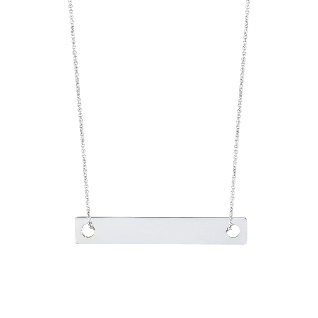 Mini Baguette On Chain | 18K White Gold