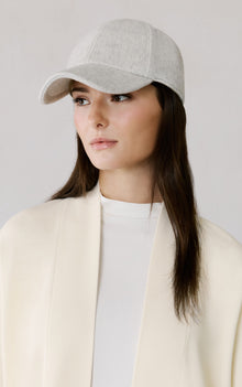 Mckenzie Cap In Wool | Stone Blue Heather
