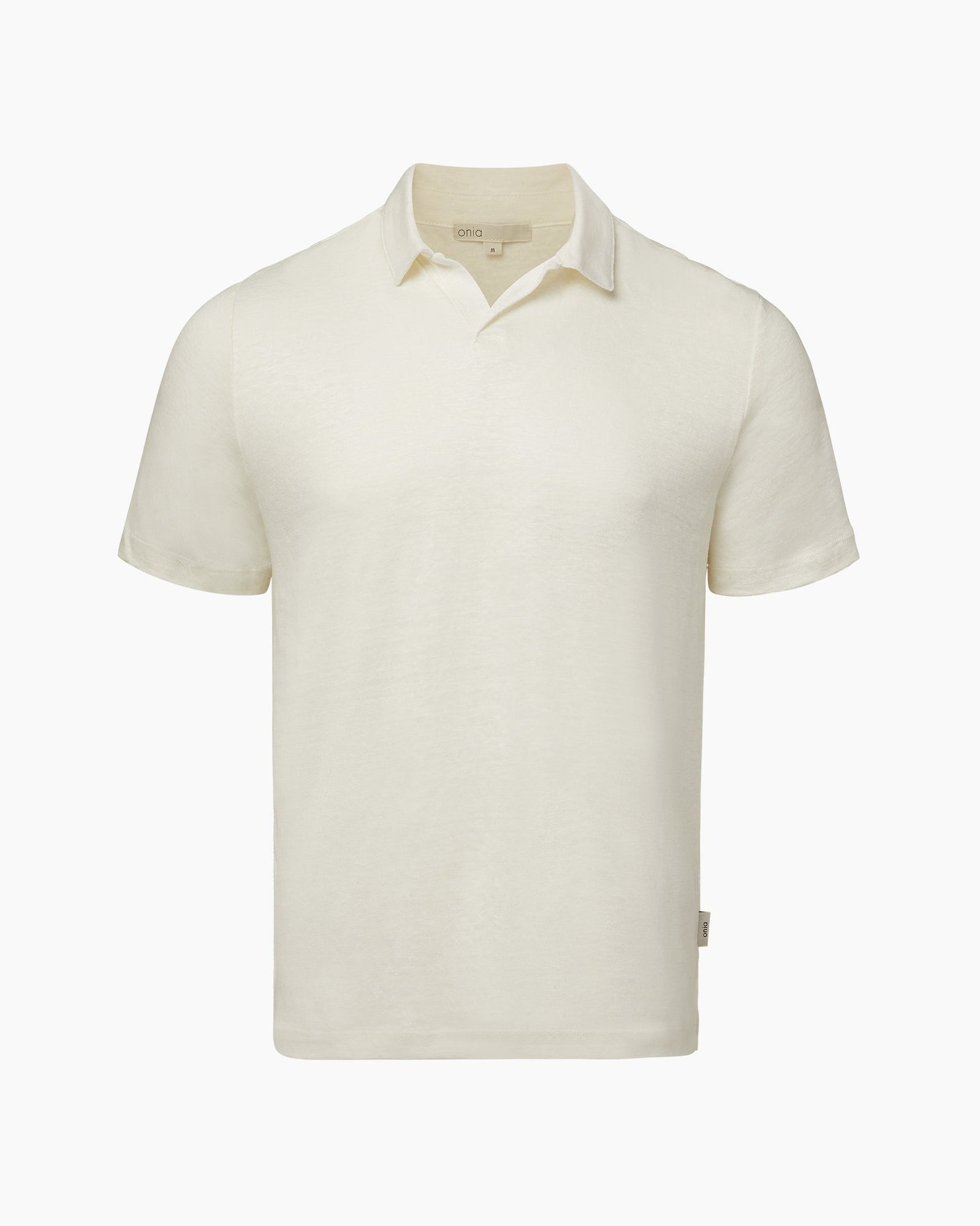 Mens | Shaun Linen Jersey Polo | White
