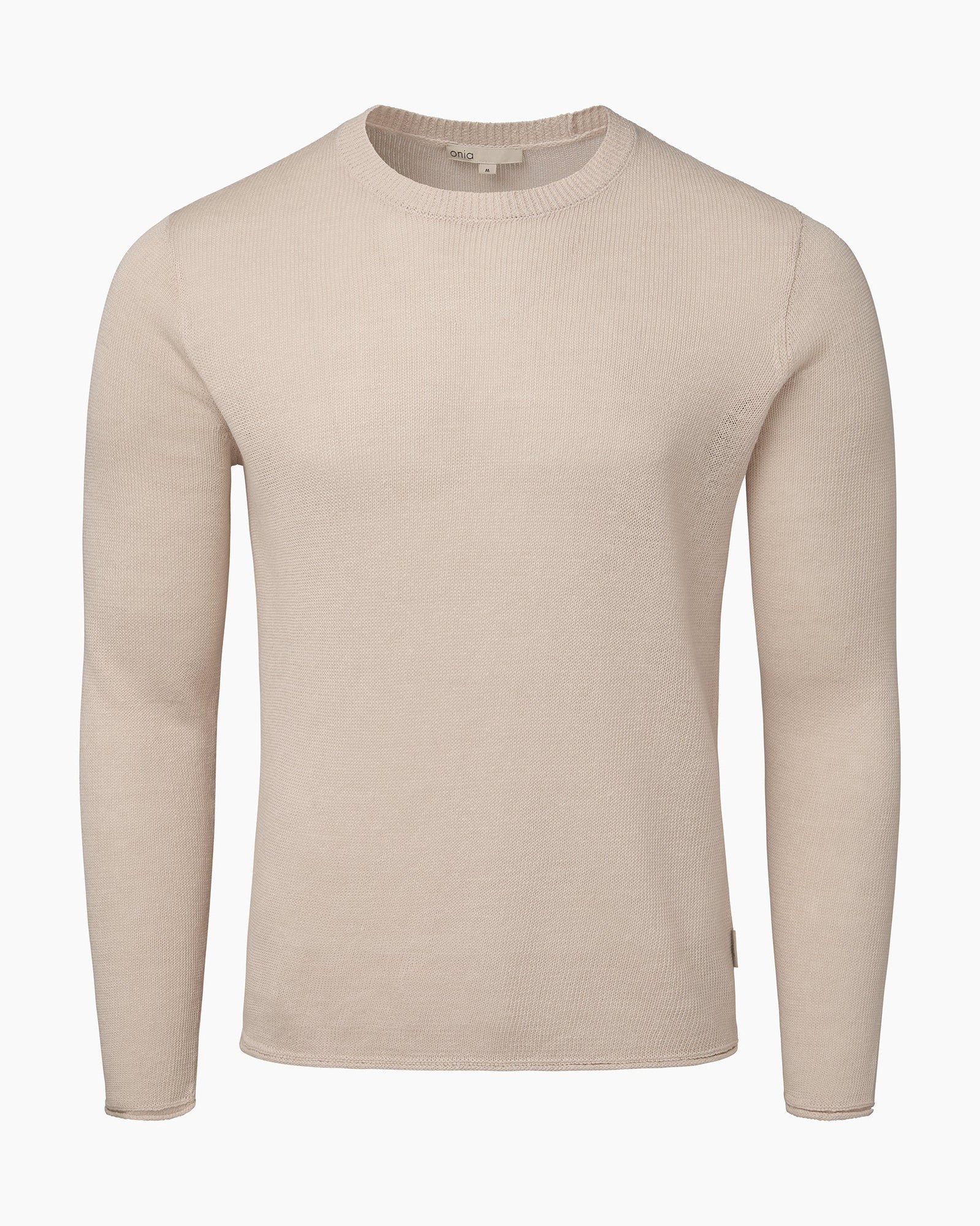 Mens | Kevin Crewneck Linen Sweater | Stone