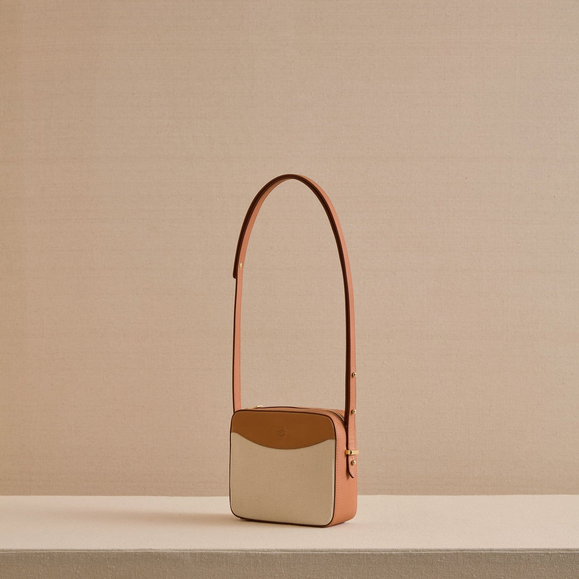 Mark Cross for AERIN Shoulder Bag | Canvas with Vacchetta Trim