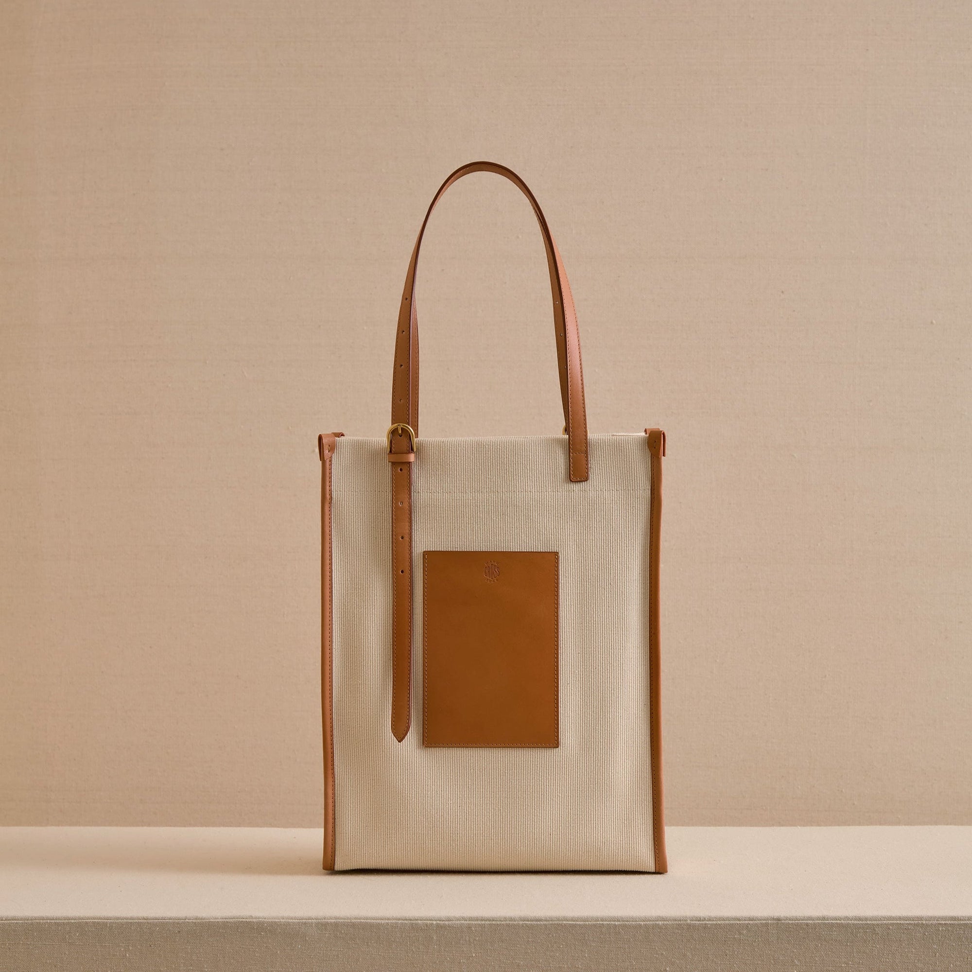Mark Cross for AERIN Magazine Tote | Canvas with Vacchetta Trim