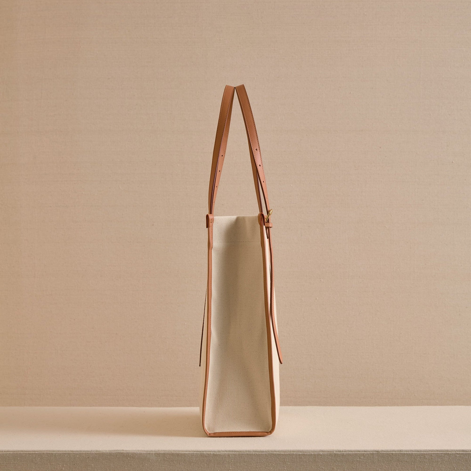 Mark Cross for AERIN Magazine Tote | Canvas with Vacchetta Trim