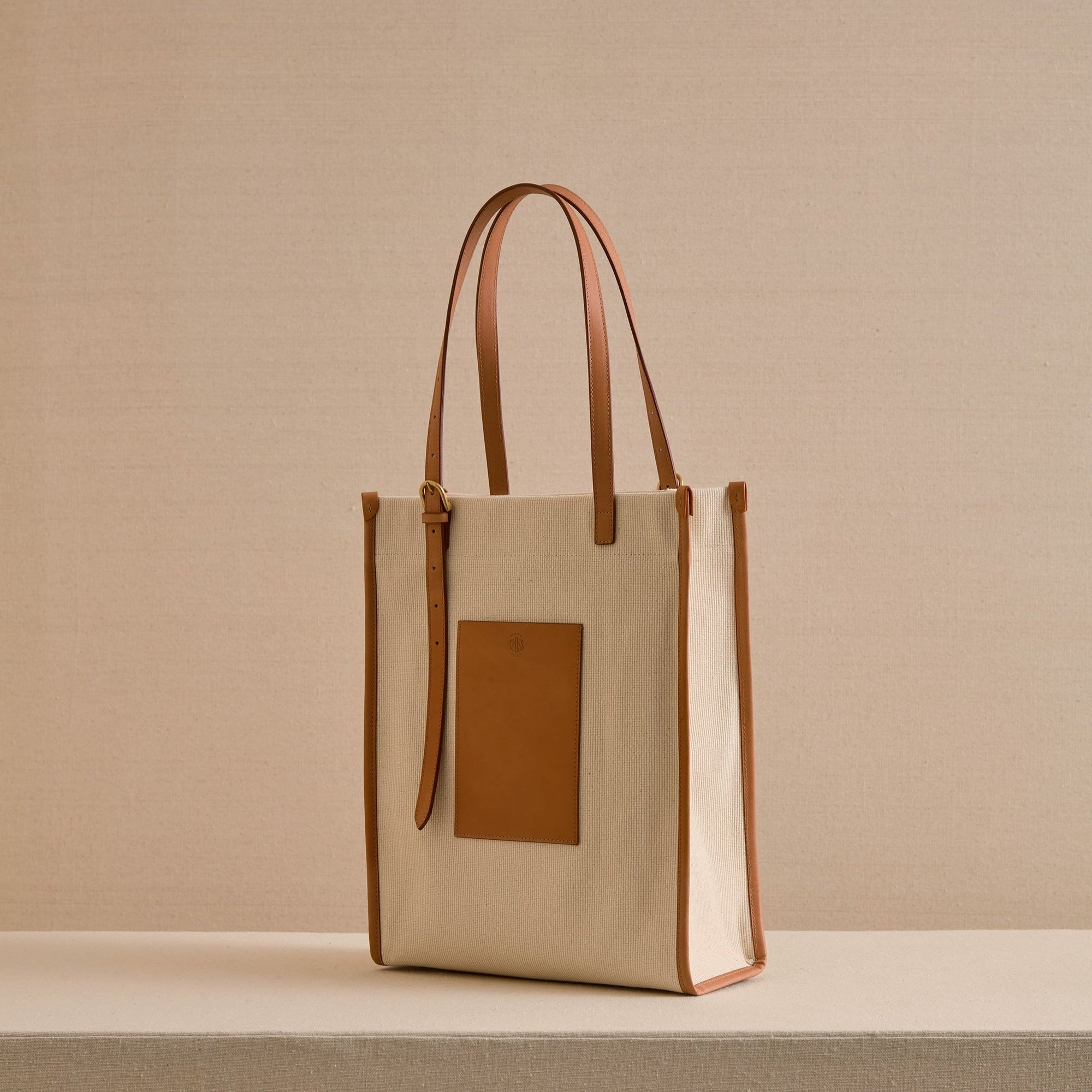 Mark Cross for AERIN Magazine Tote | Canvas with Vacchetta Trim