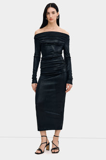 Cooper Metallic Dress | Onyx