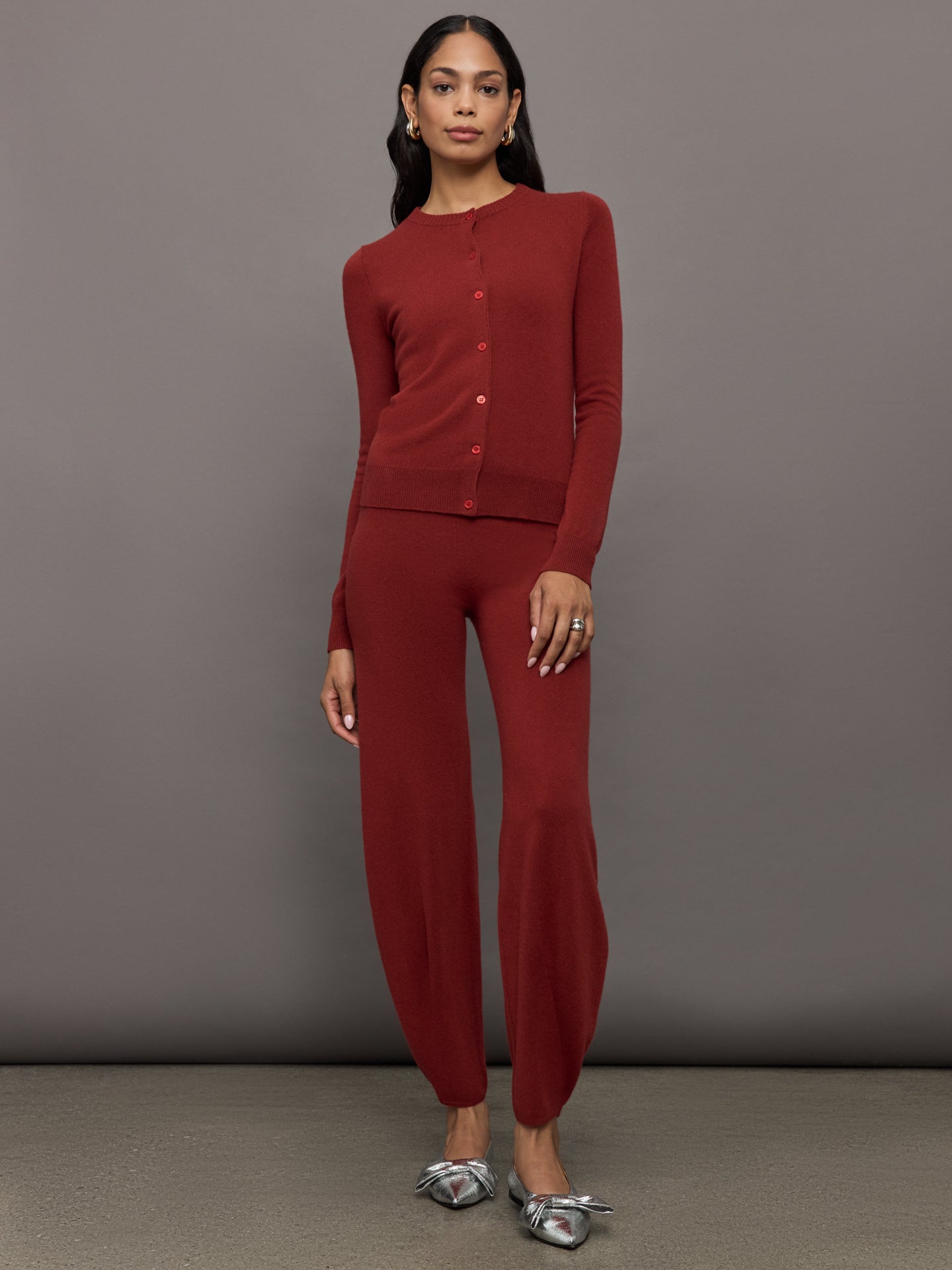 Madeleine Thompson | Monroe Cashmere Cardigan | Burgundy