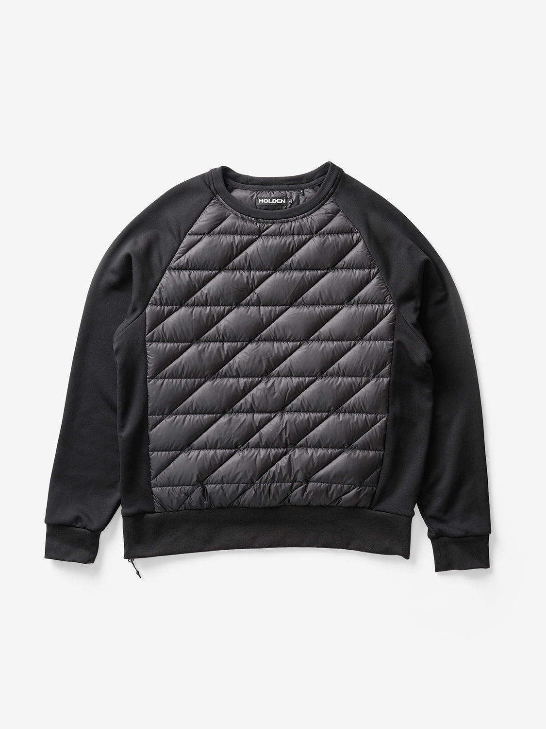 Man DOWN CREw SWEATER - Black - flat lay