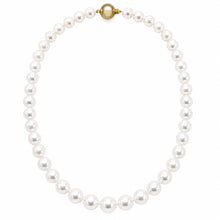 Round Strand Necklace | 14K Yellow Gold | White Freshwater Pearl11mm - 12mm