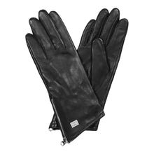 Meena Cuffed Leather Gloves With Tech-Friendly Tips | Black
