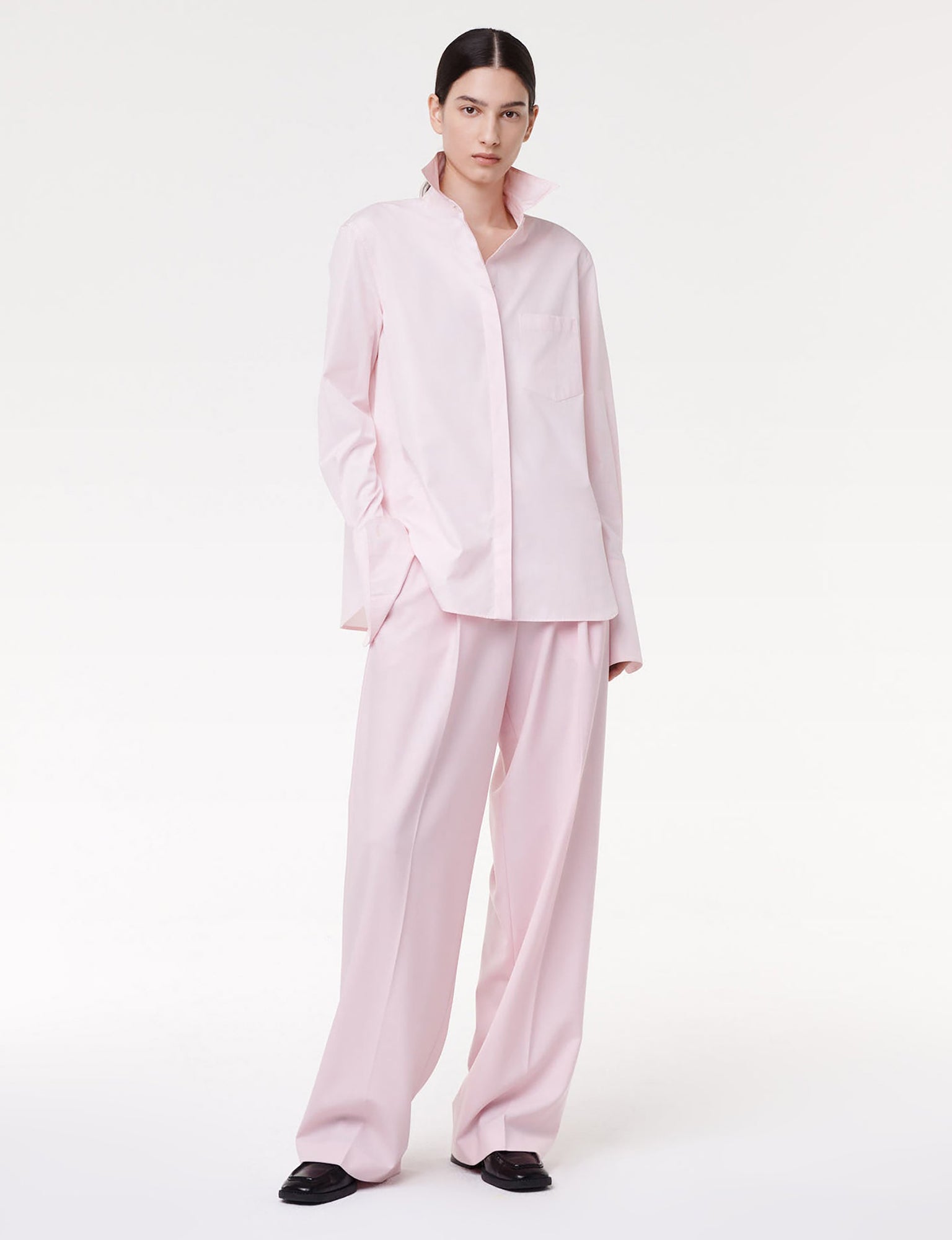 Men | Shirt with Gold Cufflink | Pale Pink