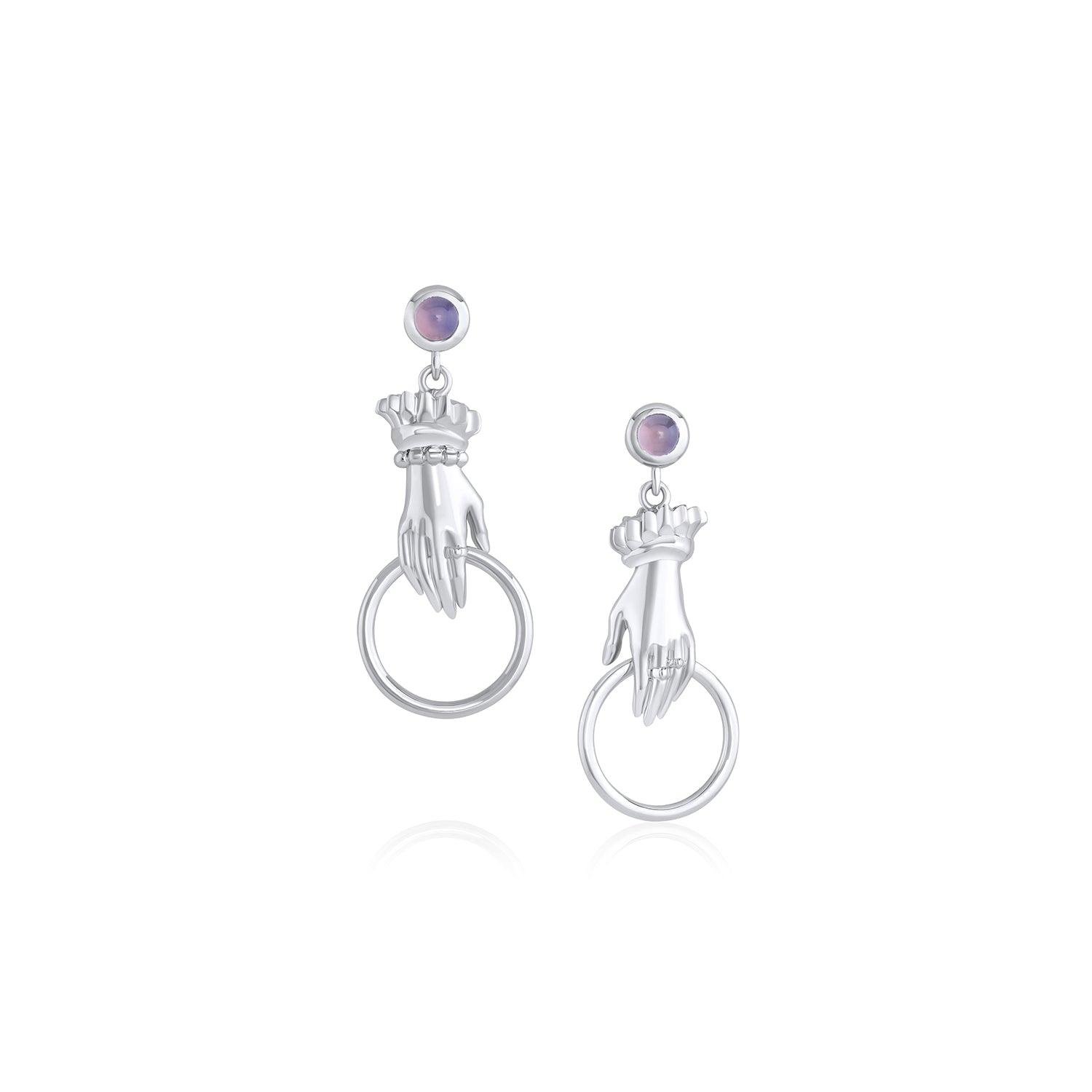 Women | Forever & For Always Ear Knockers | 14k White Gold