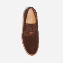 Mens | Rey Everyday Derby Lug | Umber Brown Suede