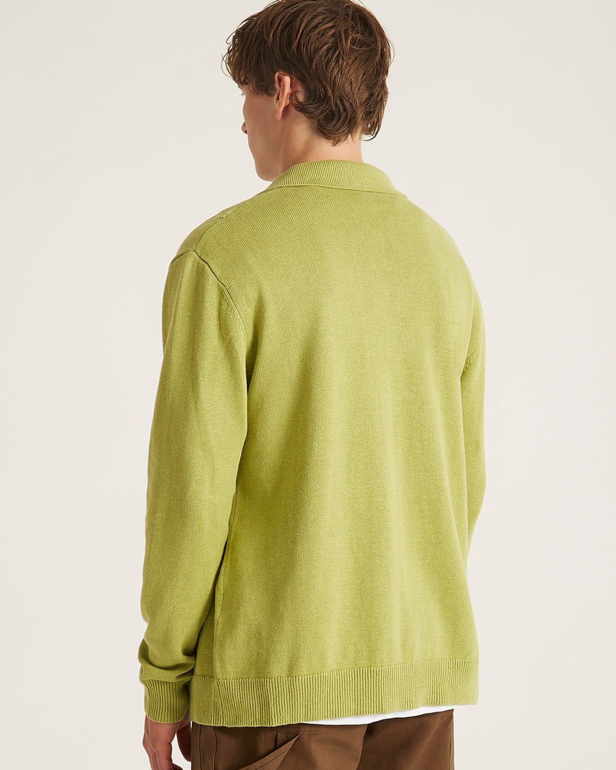 Mens | Jahmad Long Sleeve Polo | Fern